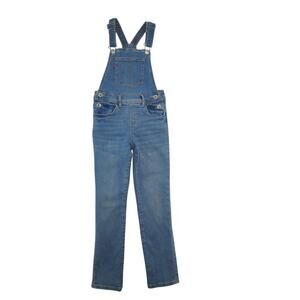 Levi’s Kids Denim Overalls Blue Adjustable Straps Straight Leg Size 7 Reg